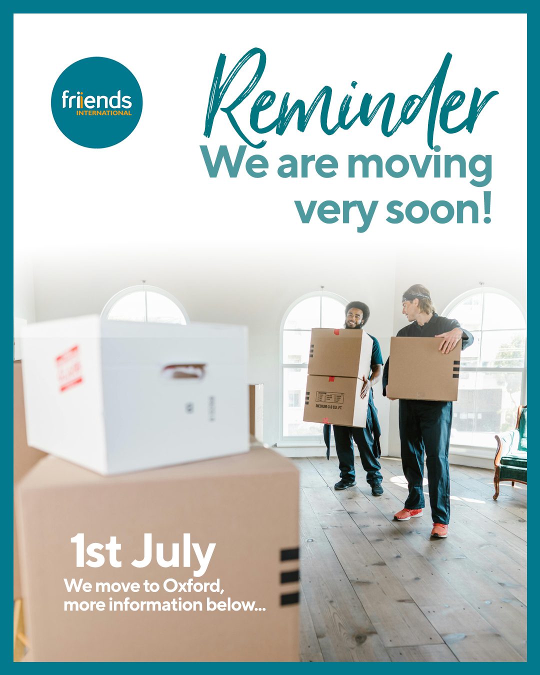 Read more about the article Reminder: FI Is Moving Soon!